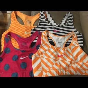 LOT of 4 NIKE DRI FIT SPORTS BRA Sz M  ❤️ ALL FOUR